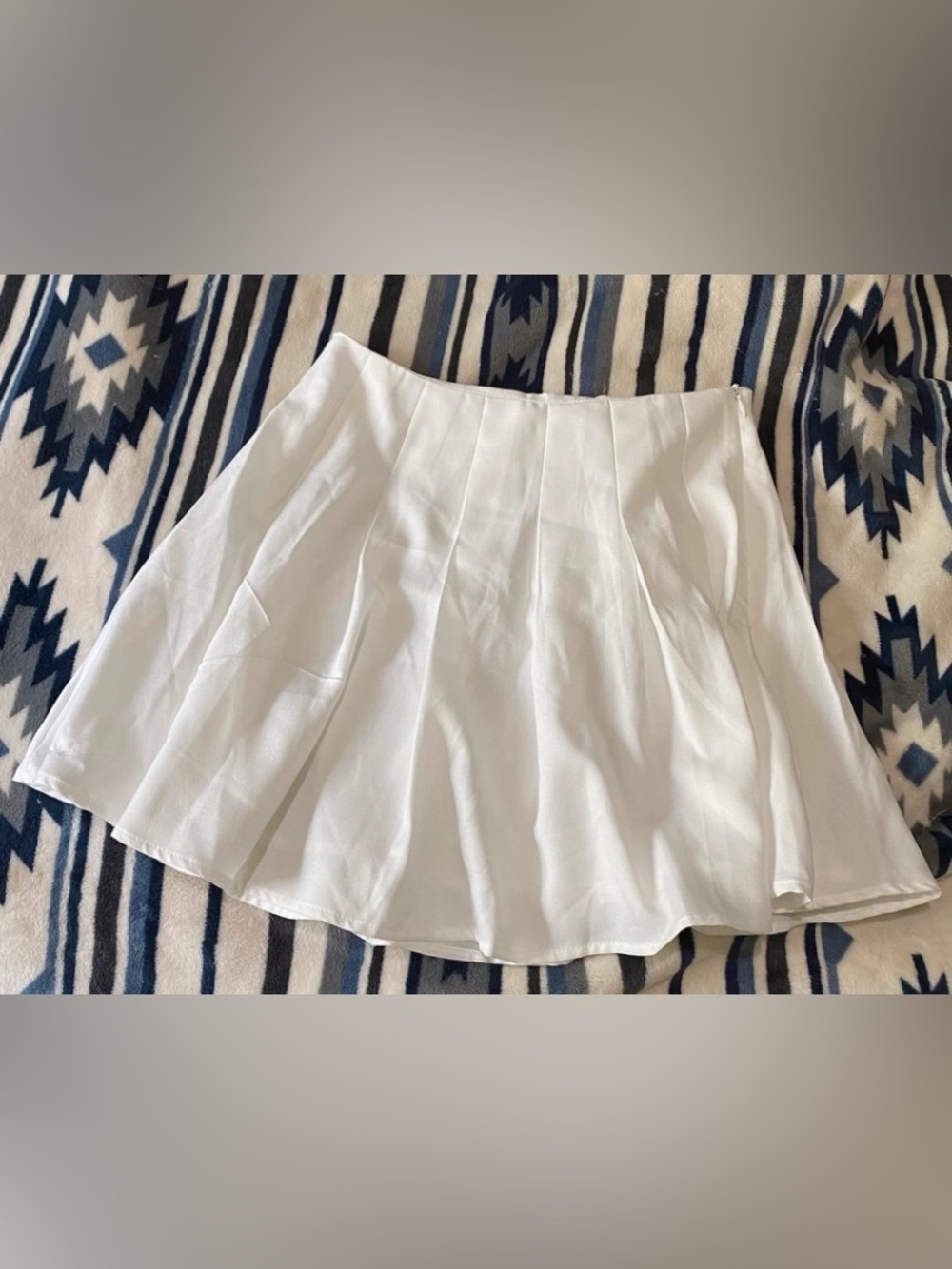 Classic White Pleated Mini Skirt - Women's Skirt